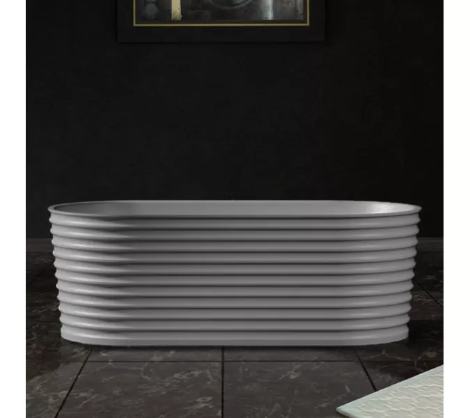 Ванна из искусственного камня ABBER Stein AS9650 белая матовая  170х80, изображение 6