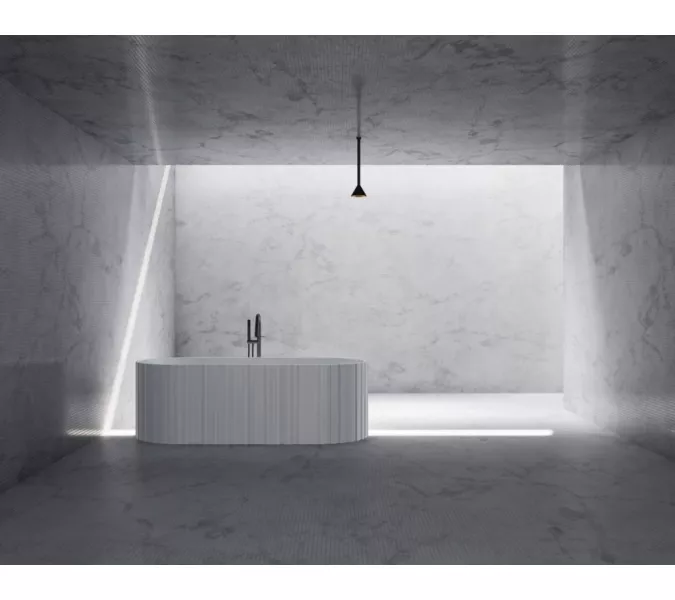 Ванна из искусственного камня ABBER Stein 170х75 белая матовая, изображение 11