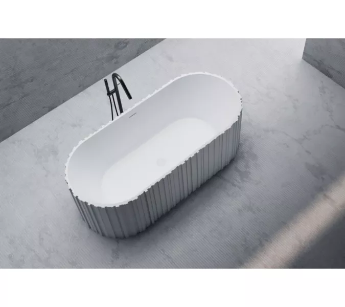 Ванна из искусственного камня ABBER Stein 170х75 белая матовая, изображение 8