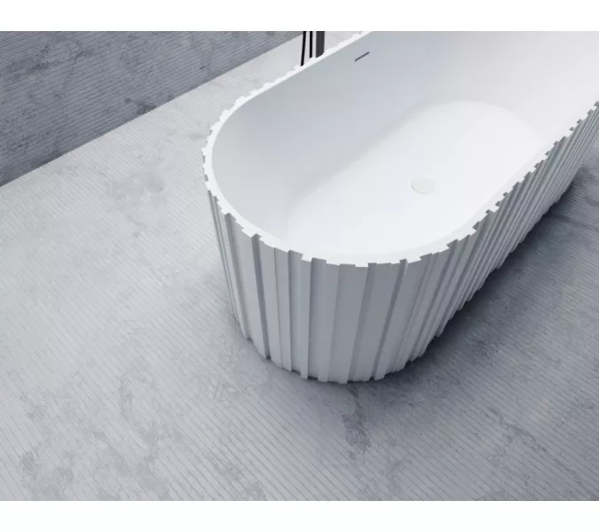 Ванна из искусственного камня ABBER Stein 170х75 белая матовая, изображение 10