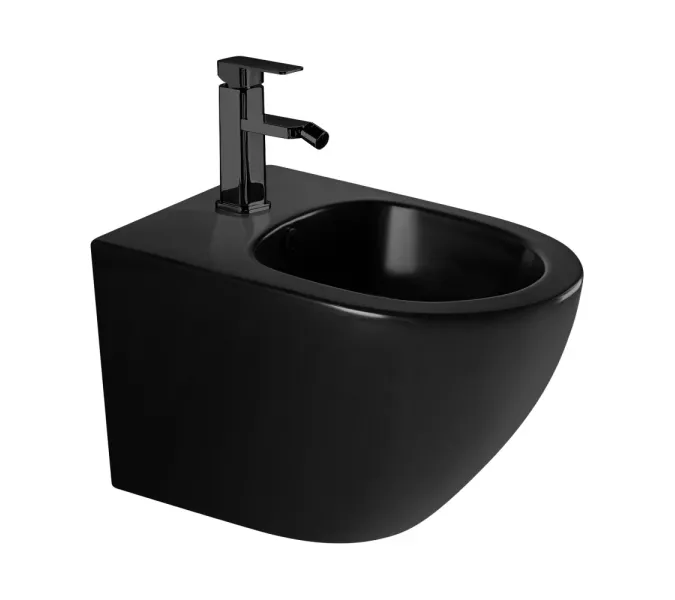 Биде ABBER Bequem AC1150MB подвесное черное матовое, Выбрать цвет: Черный матовый