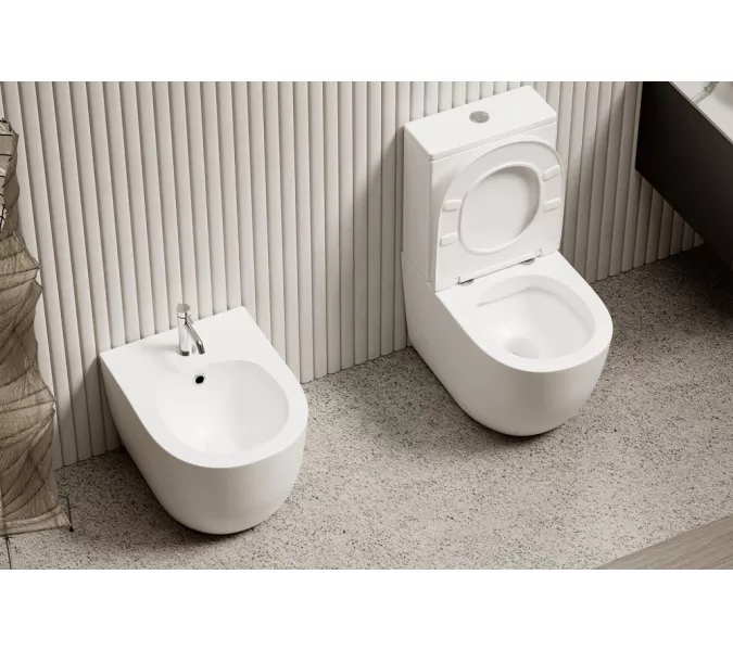 Биде ABBER Bequem AC1152 приставное белое, изображение 4