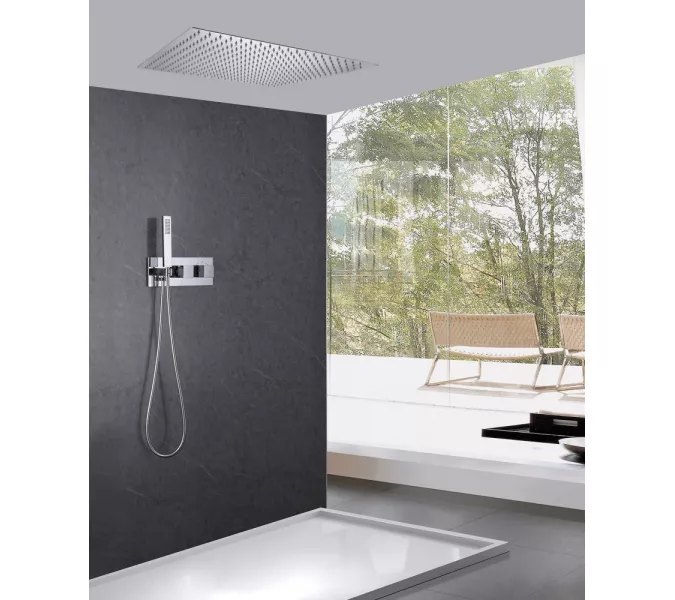 Душевая система ABBER Daheim AF8255 скрытого монтажа без излива, термостат, хром, Выбрать цвет: Хром, изображение 2