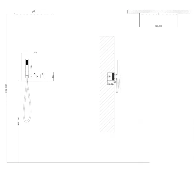 Душевая система ABBER Daheim AF8255G скрытого монтажа без излива, термостат, золото матовое, Выбрать цвет: Золото, изображение 3
