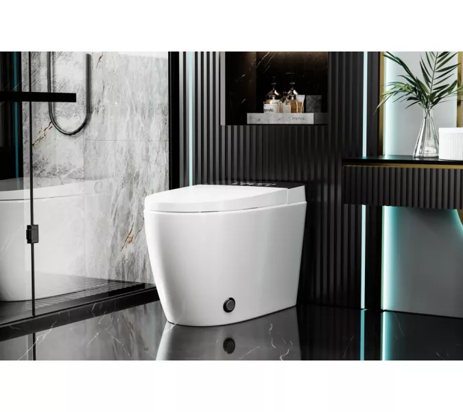 Электронный унитаз-биде ABBER Bequem AC1116S приставной белый, изображение 3