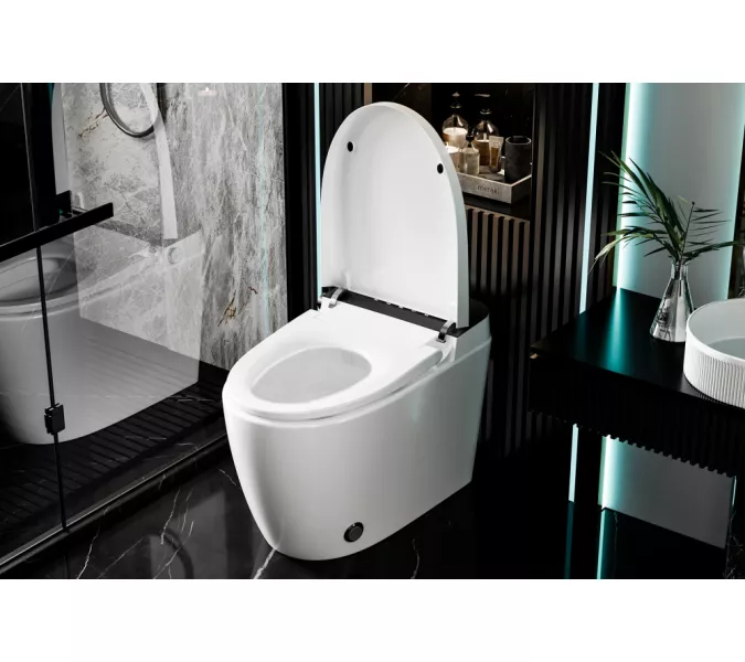 Электронный унитаз-биде ABBER Bequem AC1116S приставной белый, изображение 5