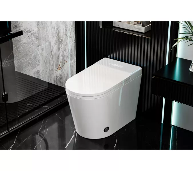 Электронный унитаз-биде ABBER Bequem AC1117S приставной белый, изображение 5