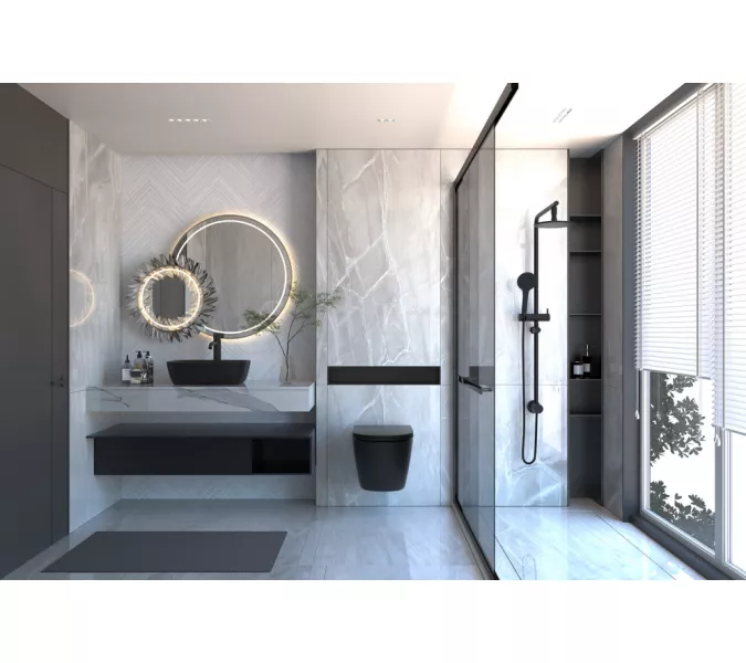 Комплект подвесной унитаз ABBER Bequem AC1100MB черный матовый с инсталляцией AC0105 и кнопкой AC0120MB черная матовая, Выбрать цвет: Чёрный, Внешний вид: квадратная кнопка, изображение 4