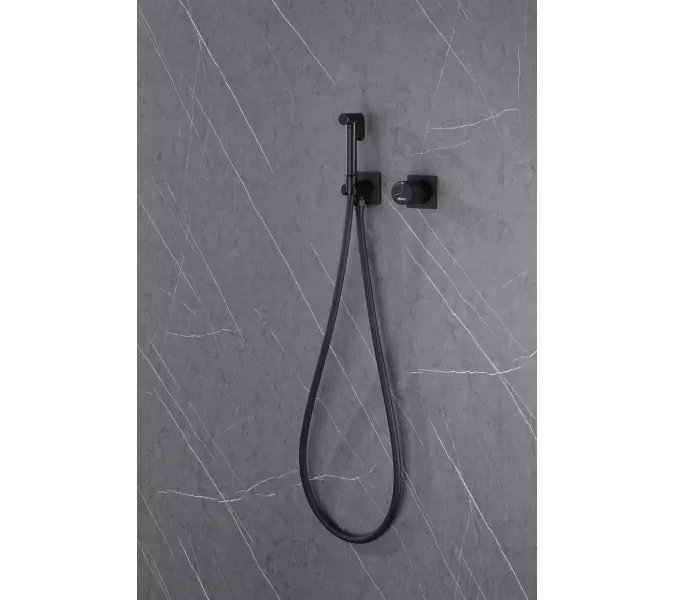 Смеситель ABBER Rund AF8725B с гигиеническим душем, черный матовый, Выбрать цвет: Чёрный, изображение 2