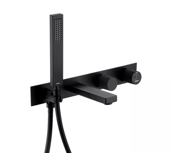 Смеситель ABBER Rund AF8730B для ванны скрытого монтажа, черный матовый, Выбрать цвет: Чёрный