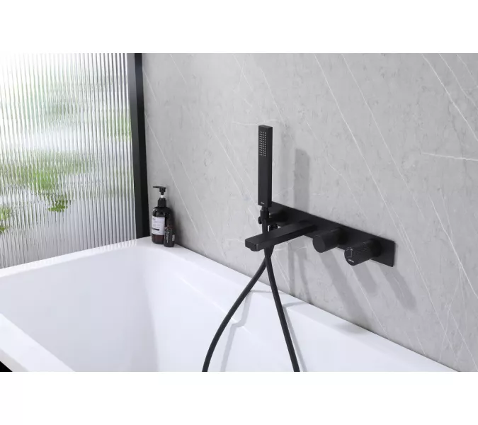 Смеситель ABBER Rund AF8730B для ванны скрытого монтажа, черный матовый, Выбрать цвет: Чёрный, изображение 3