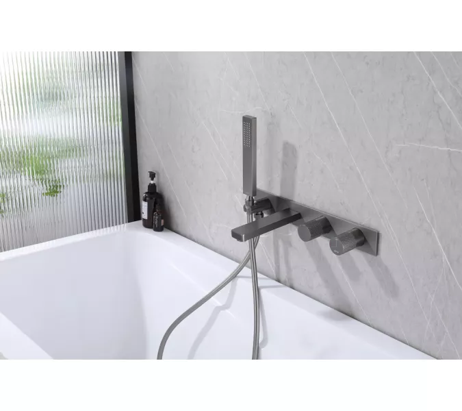 Смеситель ABBER Rund AF8730NG для ванны скрытого монтажа, никель, Выбрать цвет: Никель, изображение 3