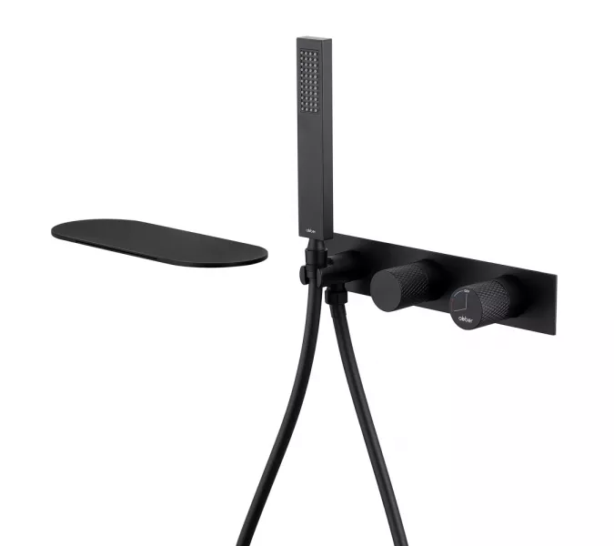 Смеситель ABBER Rund AF8731B для ванны скрытого монтажа, черный матовый, Выбрать цвет: Чёрный