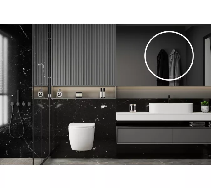 Унитаз ABBER Bequem AC1100MW подвесной белый матовый, безободковый, Выбрать цвет: Белый матовый, изображение 2