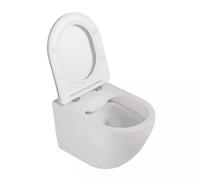 Унитаз ABBER Bequem AC1100MW подвесной белый матовый, безободковый, Выбрать цвет: Белый матовый, изображение 7