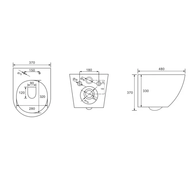 Унитаз ABBER Bequem AC1100MW подвесной белый матовый, безободковый, Выбрать цвет: Белый матовый, изображение 11