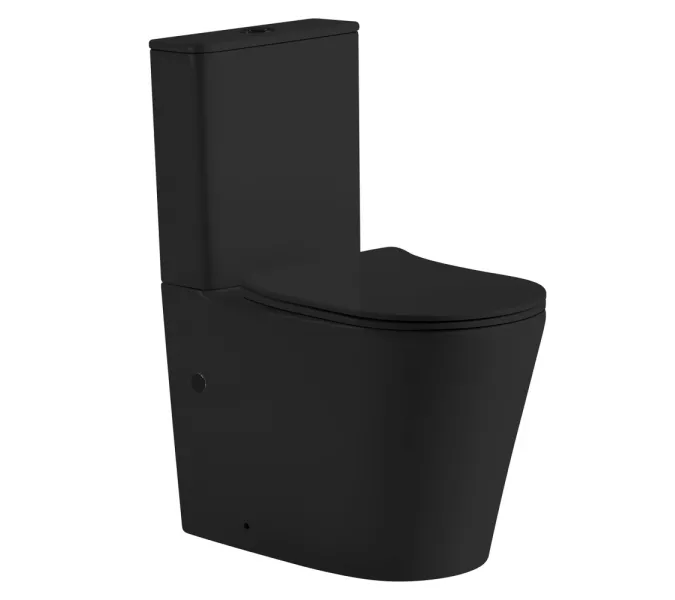 Унитаз ABBER Bequem AC1112TMB компакт черный матовый, безободковый, Выбрать цвет: Черный матовый