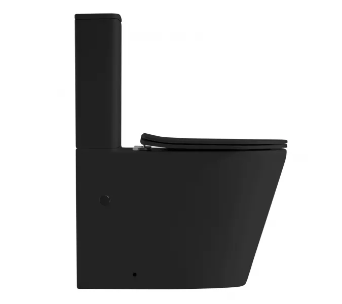 Унитаз ABBER Bequem AC1112TMB компакт черный матовый, безободковый, Выбрать цвет: Черный матовый, изображение 5
