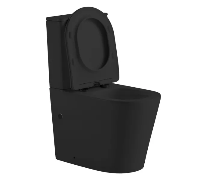 Унитаз ABBER Bequem AC1112TMB компакт черный матовый, безободковый, Выбрать цвет: Черный матовый, изображение 7