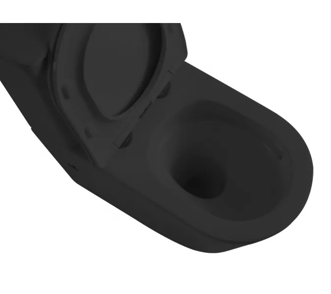 Унитаз ABBER Bequem AC1112TMB компакт черный матовый, безободковый, Выбрать цвет: Черный матовый, изображение 9