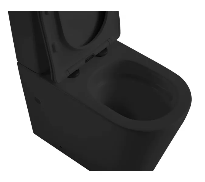 Унитаз ABBER Bequem AC1112TMB компакт черный матовый, безободковый, Выбрать цвет: Черный матовый, изображение 10