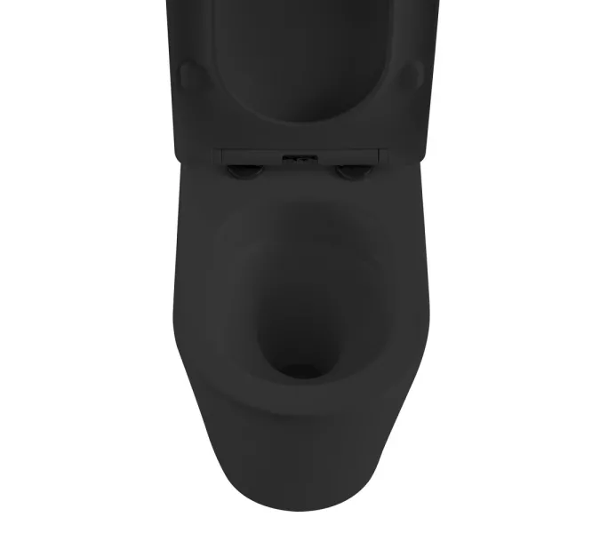 Унитаз ABBER Bequem AC1112TMB компакт черный матовый, безободковый, Выбрать цвет: Черный матовый, изображение 11