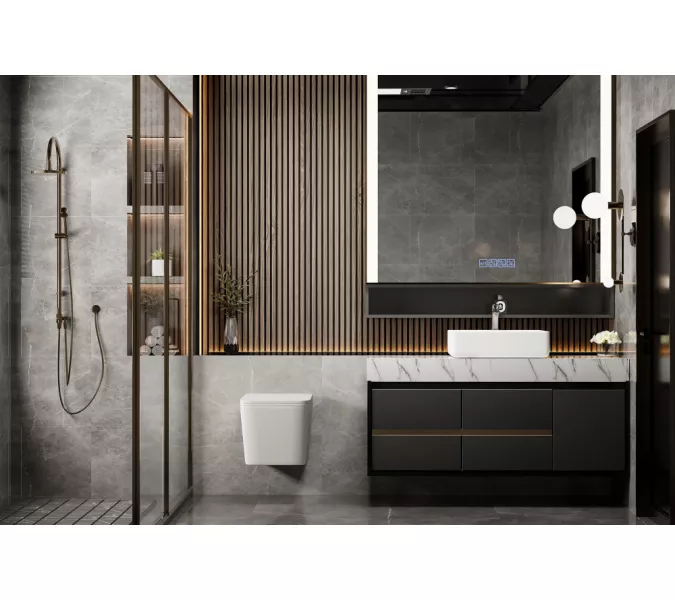 Унитаз ABBER Rechteck AC1201MW подвесной белый матовый, безободковый, Выбрать цвет: Белый матовый, изображение 2