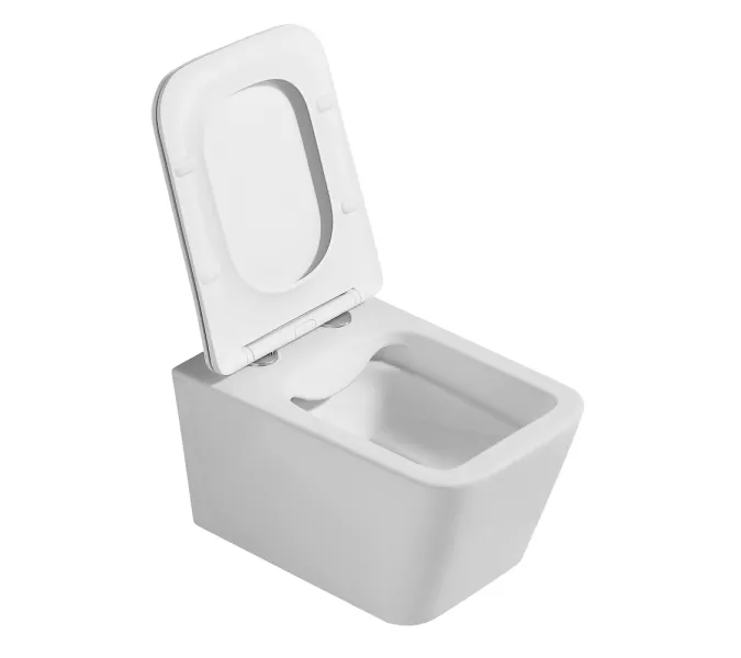 Унитаз ABBER Rechteck AC1201MW подвесной белый матовый, безободковый, Выбрать цвет: Белый матовый, изображение 9