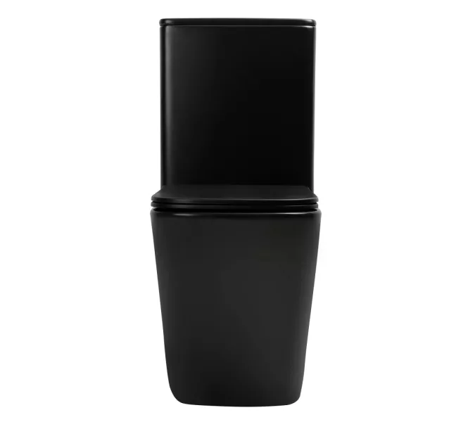 Унитаз ABBER Rechteck AC1210TMB компакт черный матовый, безободковый, смыв торнадо, Выбрать цвет: Черный матовый, изображение 5