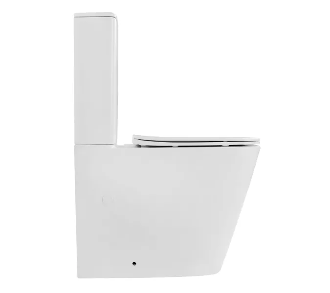 Унитаз ABBER Rechteck AC1210TMW компакт белый матовый, безободковый, смыв торнадо, Выбрать цвет: Белый матовый, изображение 5