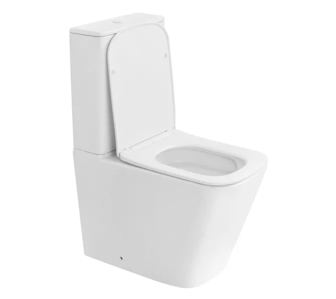 Унитаз ABBER Rechteck AC1210TMW компакт белый матовый, безободковый, смыв торнадо, Выбрать цвет: Белый матовый, изображение 7