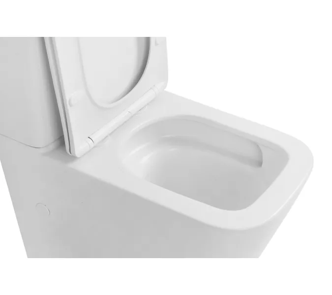 Унитаз ABBER Rechteck AC1210TMW компакт белый матовый, безободковый, смыв торнадо, Выбрать цвет: Белый матовый, изображение 9