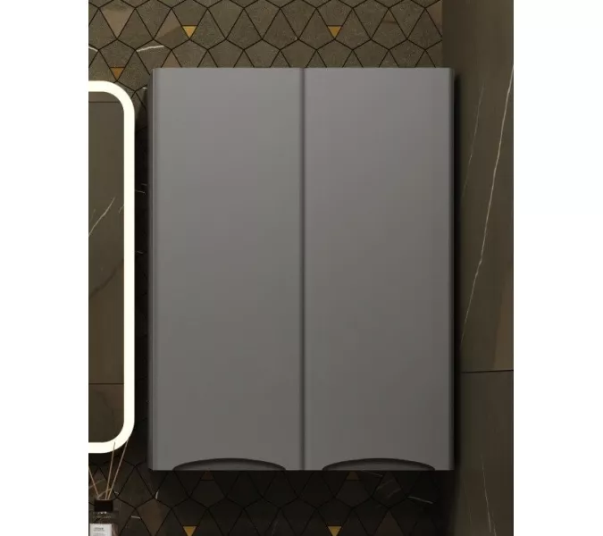 Подвесной шкаф "Бергамо мини 60" Люкс антискрейтч серый, Plus, Выбрать цвет: серый