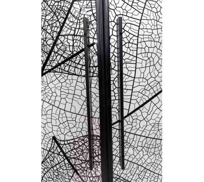 Душевое ограждение HB90 DTO четверть круга, Цвет стекла: с рисунком, Цвет профиля: Черный, Выбрать размер: 90х90, изображение 5