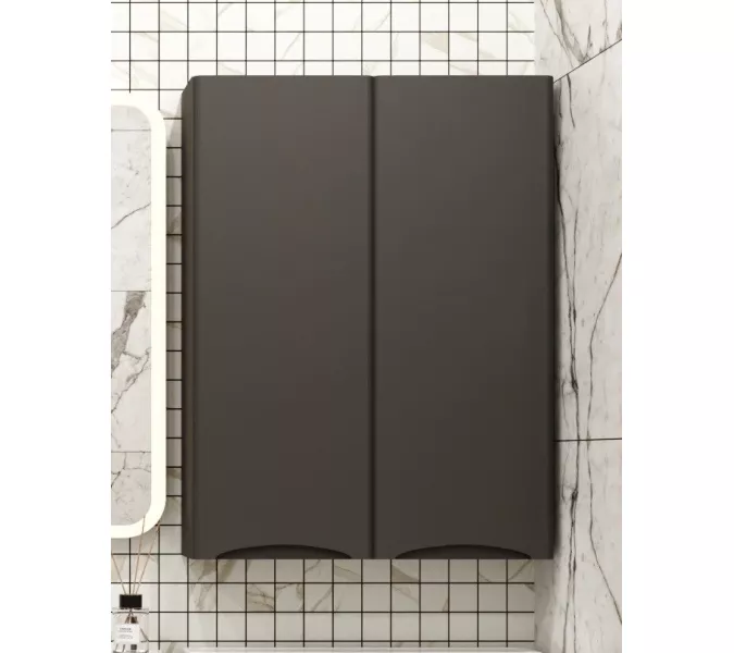 Подвесной шкаф  Style Line "Бергамо мини 60" Люкс антискрейтч черный, PLUS, Выбрать цвет: Черный