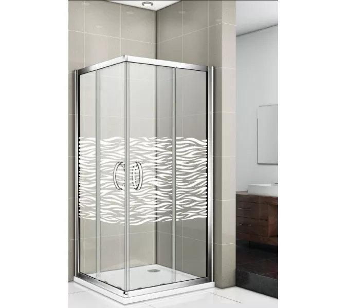 Душевой уголок Good Door ANTARES CR с рисунком  без поддона, Выбрать размер: 100х100, Цвет стекла: с рисунком