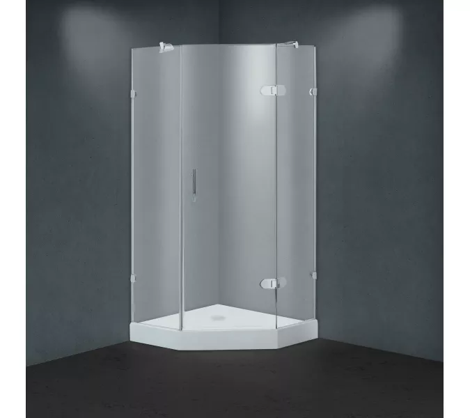 Душевое ограждение TIMO BY-839 F матовое стекло с поддоном, Выбрать размер: 80x80, изображение 2