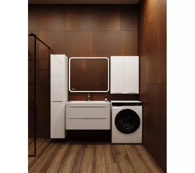 Подвесной шкаф "Бергамо мини 60" Люкс антискрейтч белый, PLUS, Выбрать цвет: белый , изображение 2