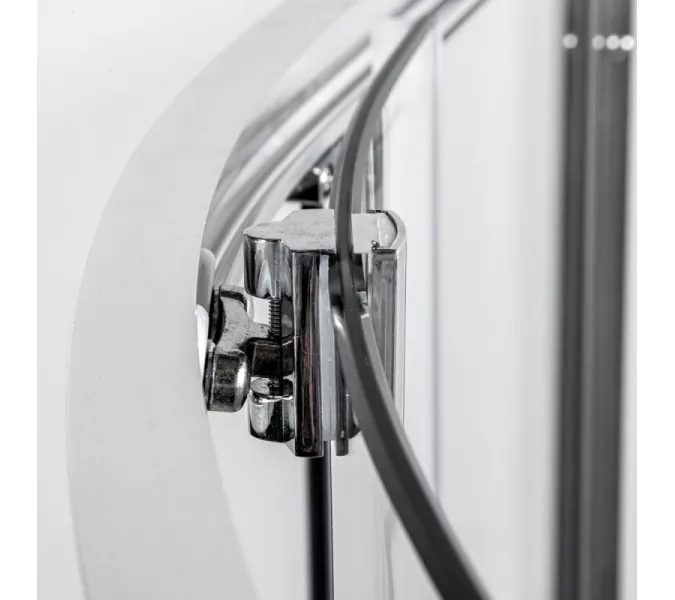 Душевое ограждение HC 80/90/100/120  DTO четверть круга, Цвет стекла: прозрачное, Цвет профиля: Хром, Выбрать размер: 80х80, изображение 5