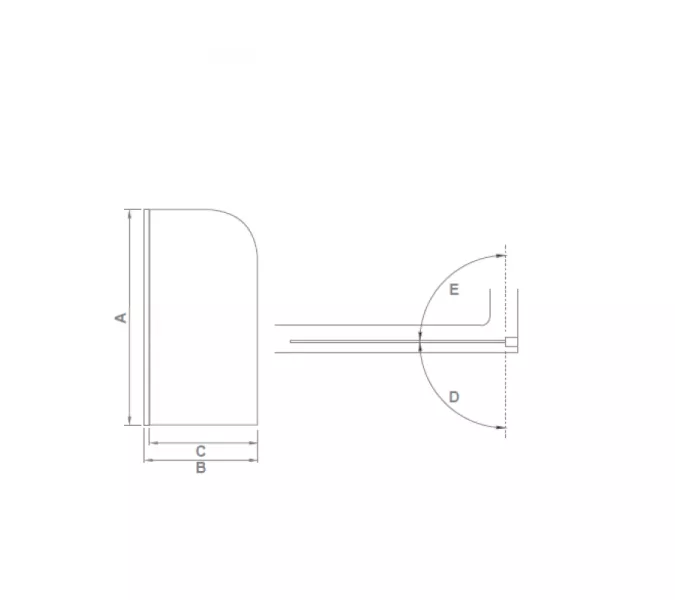 Шторка для ванны Good Door SCREEN H/H-HT-CH/CB  80*140, Внешний вид: хром, без ручки, изображение 5