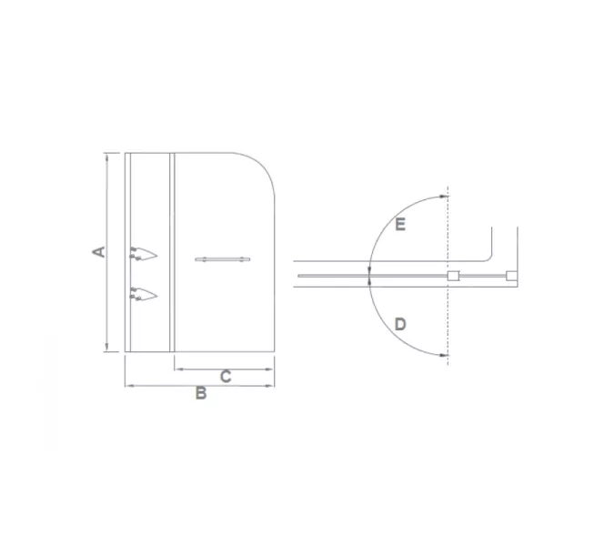 Шторка для ванны Good Door SCREEN R/R-HT-80-C-CH  80*140, Комплектация: ручка, изображение 6