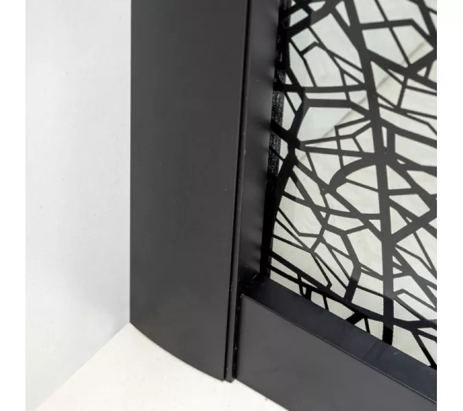 Душевое ограждение HB90 DTO четверть круга, Цвет стекла: с рисунком, Цвет профиля: Черный, Выбрать размер: 90х90, изображение 7