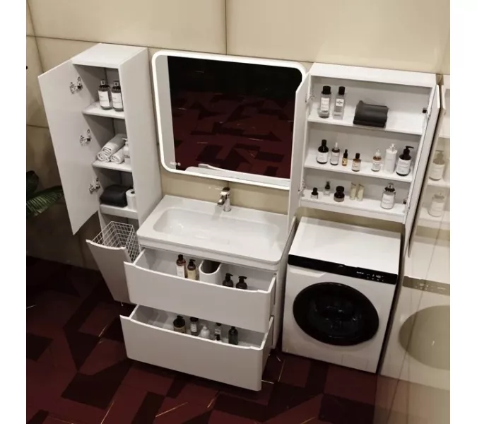 Подвесной шкаф "Бергамо мини 60" Люкс антискрейтч белый, PLUS, Выбрать цвет: белый , изображение 5