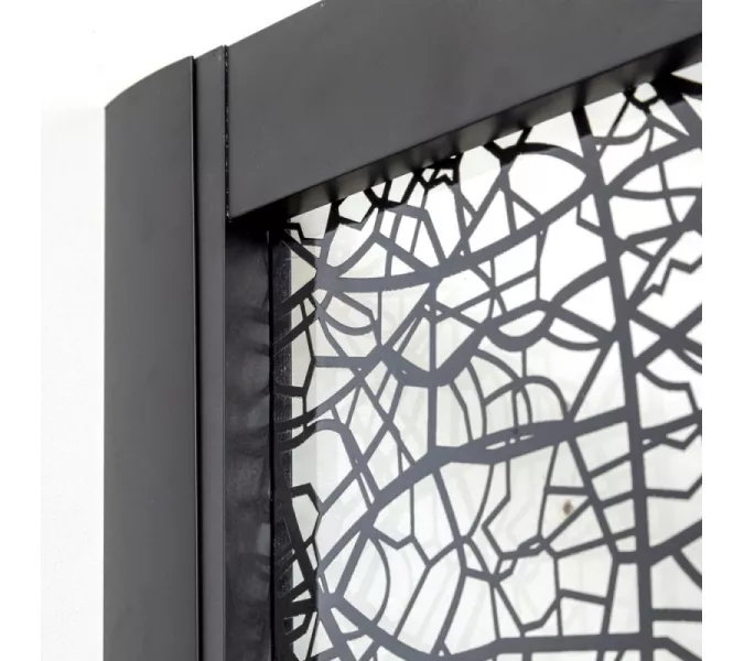 Душевое ограждение HB90 DTO четверть круга, Цвет стекла: с рисунком, Цвет профиля: Черный, Выбрать размер: 90х90, изображение 6