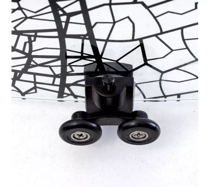 Душевое ограждение HB90 DTO четверть круга, Цвет стекла: с рисунком, Цвет профиля: Черный, Выбрать размер: 90х90, изображение 9