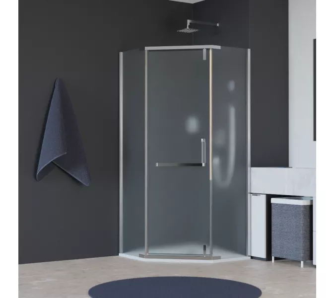 Душевой уголок RGW HO-081, Цвет стекла: матовое-сатинат, Цвет профиля (вариация): Хром, Выбрать размер: 90x90