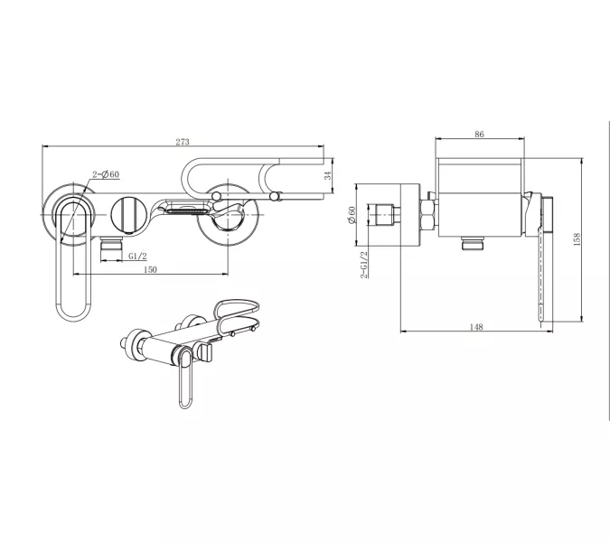 Душевая система без тропического душа ACWEN JL-13111MW  белый/золото, изображение 12