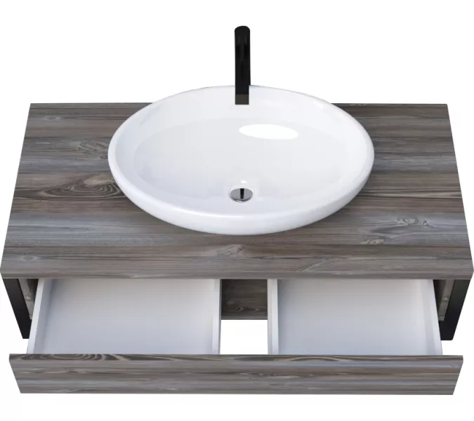 Тумба подвесная 1Marka GRUNGE LOFT дуб намибия, Выбрать цвет: Дуб Намибия, Выбрать размер: 100, изображение 2