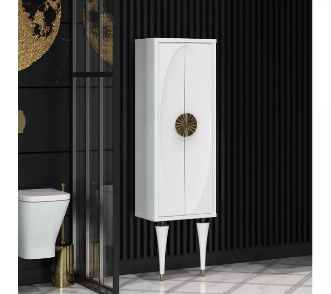 Пенал OPADIRIS  Ибица 2-створчатый Белый/Золото, Выбрать цвет: Белый/золото, изображение 4