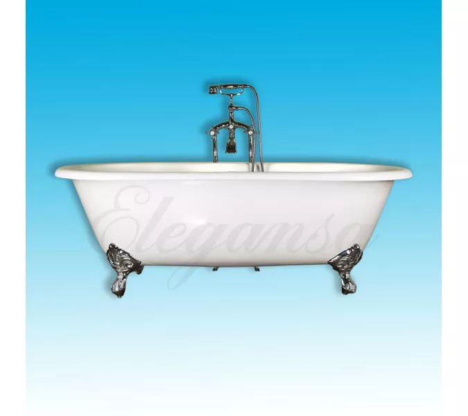 ВАННА чугунная ELEGANSA "GRETTA"  IRON FEET сhrome, изображение 6